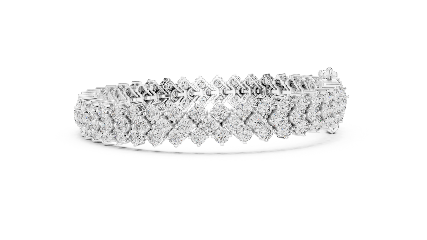Unique Designer Bracelet high-end Jewelry. For women. Diamond. 14 Karat Gold. FBR0138.