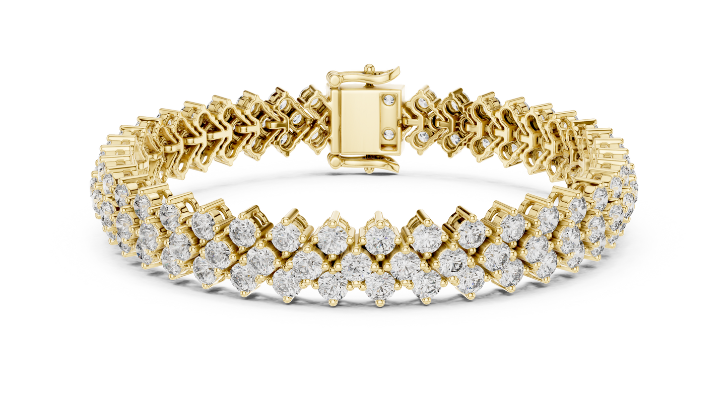 Unique Designer Bracelet high-end Jewelry. For women. Diamond. 14 Karat Gold. FBR0138.
