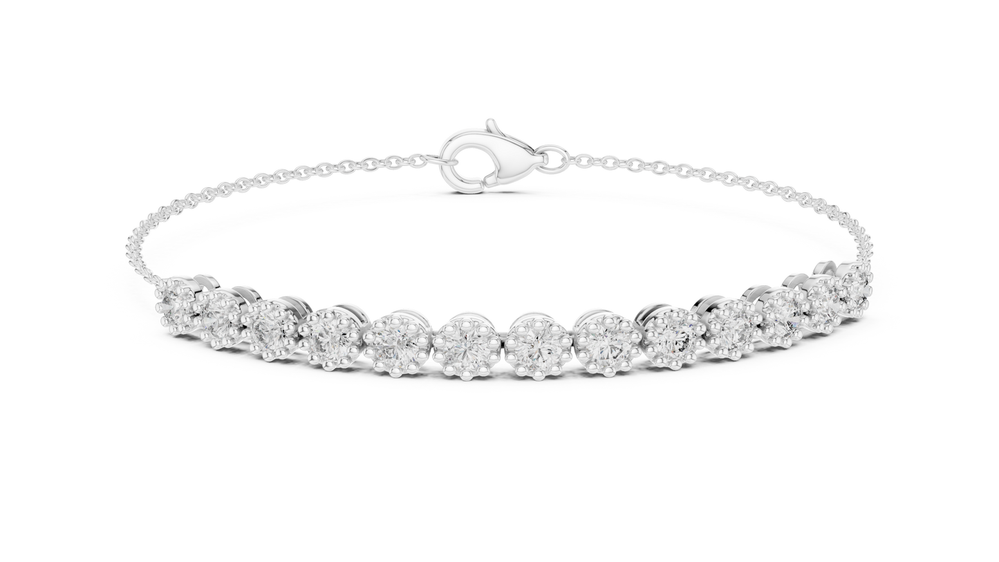Unique Designer Bracelet high-end Jewelry. For women. Diamond. 14 Karat Gold. GLBR0008.