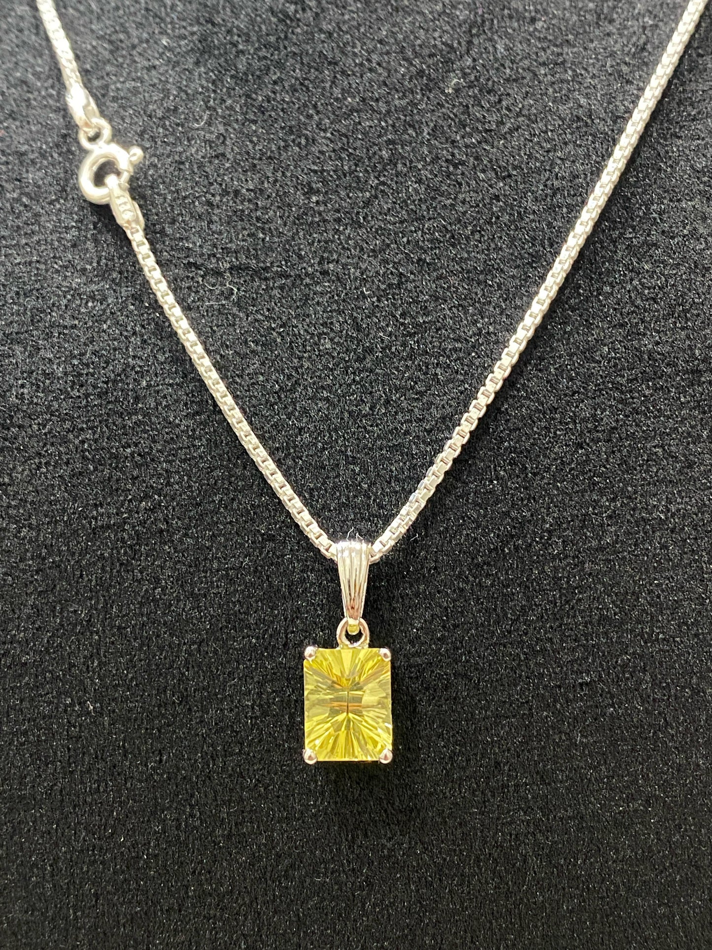 Lemon Cut Citrine Pendent
