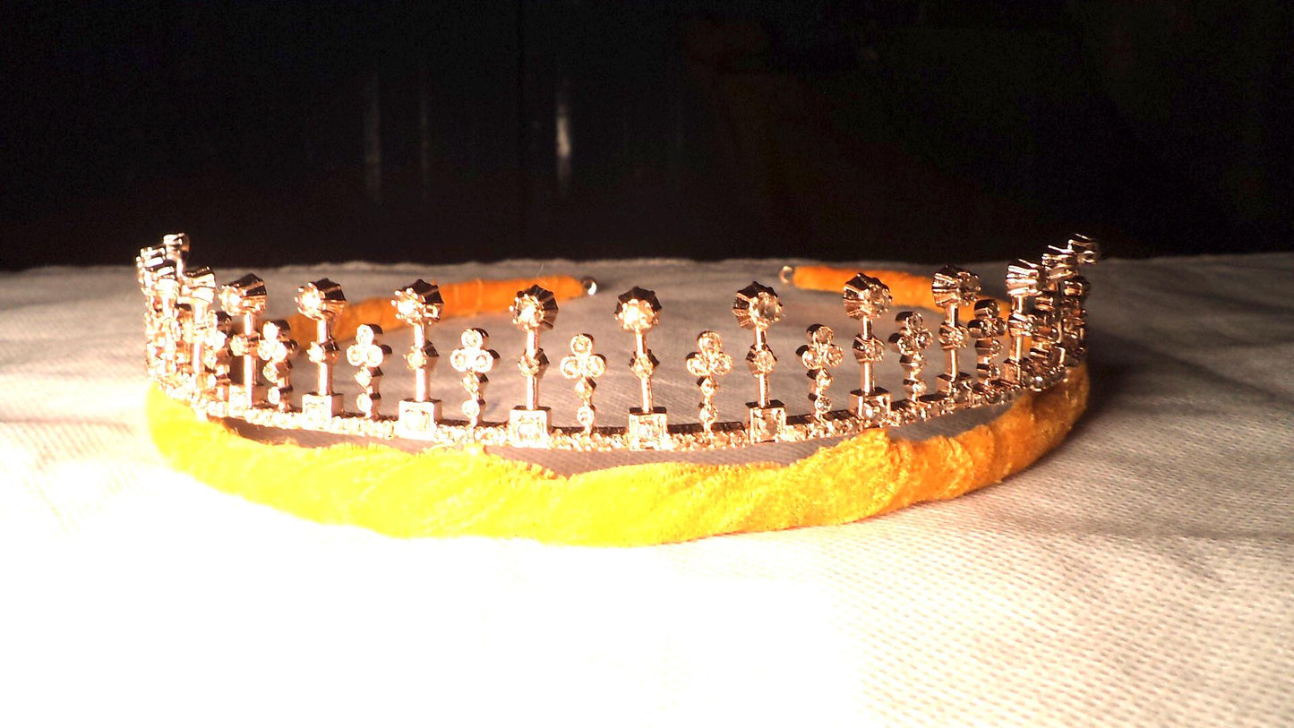 Tiara- 18ct Natural Diamond 925 Sterling Silver Headband