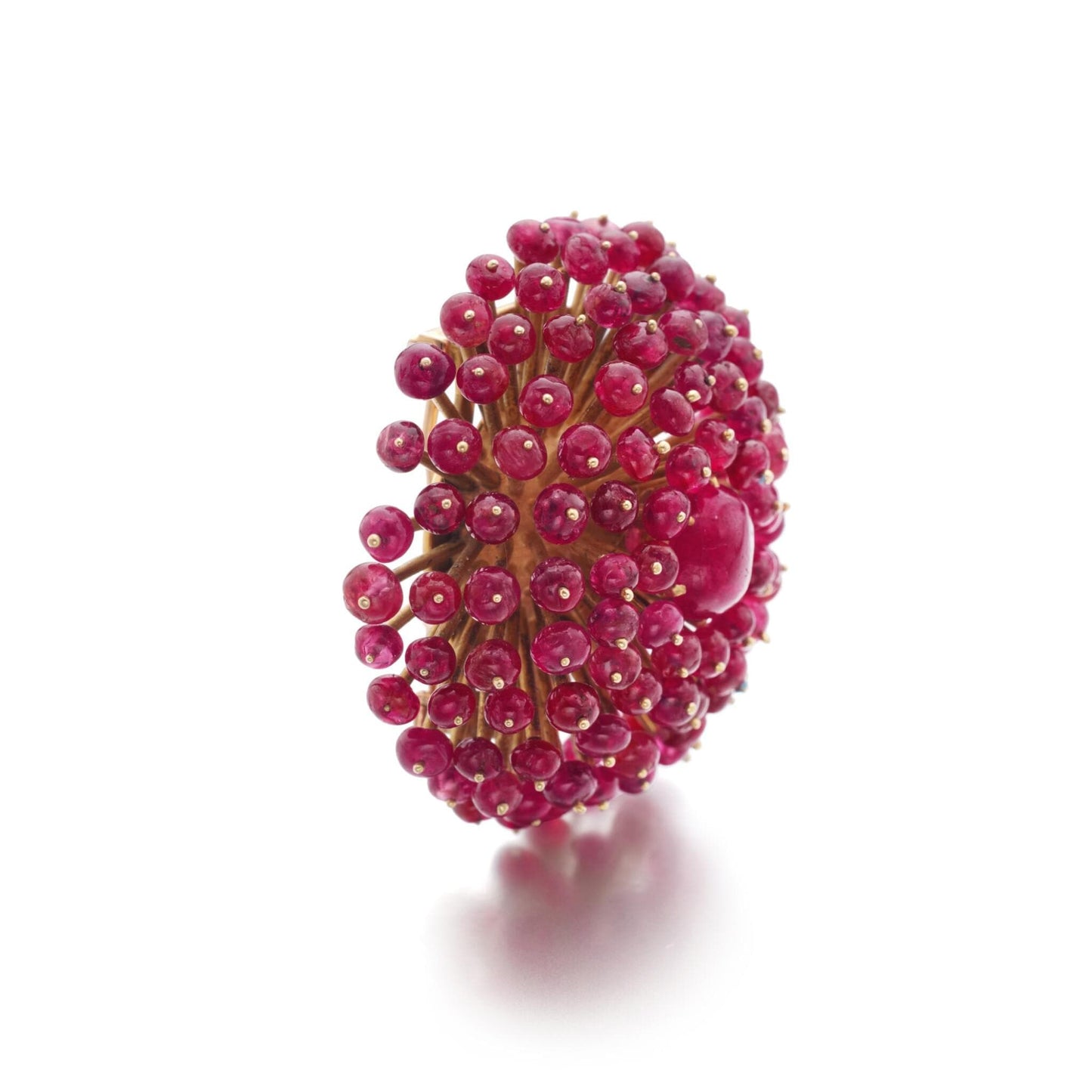 25ct Rubies 925 Sterling Silver Brooch