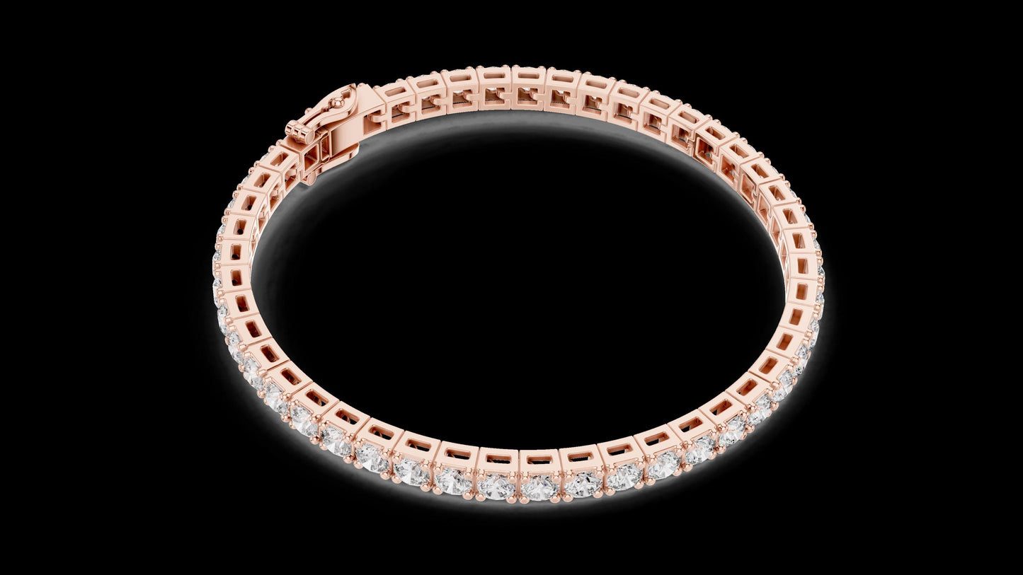 Unique Designer Tennis bracelet. Women's bracelet. High End Jewelry. Gold. Diamond.