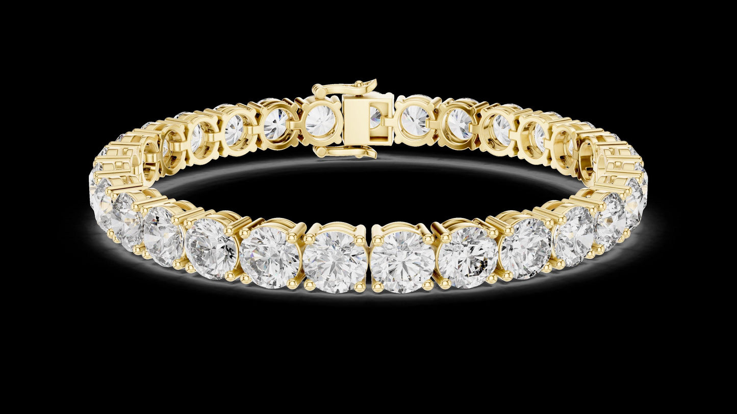 Unique Designer Tennis bracelet. Women's bracelet. High End Jewelry. Gold. Diamond. FBR00952.