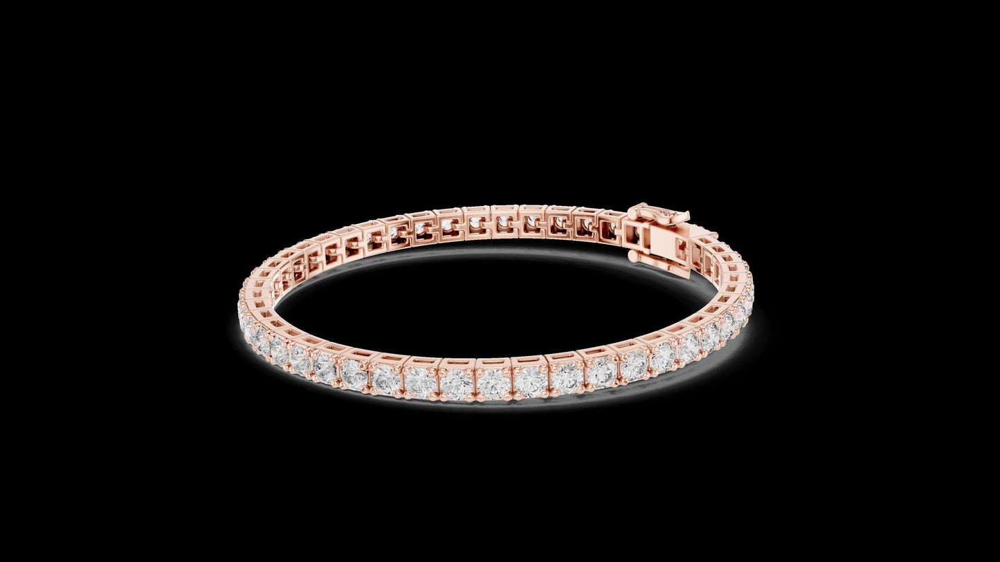 Unique Designer Tennis bracelet. Women's bracelet. High End Jewelry. Gold. Diamond. FBR00294.