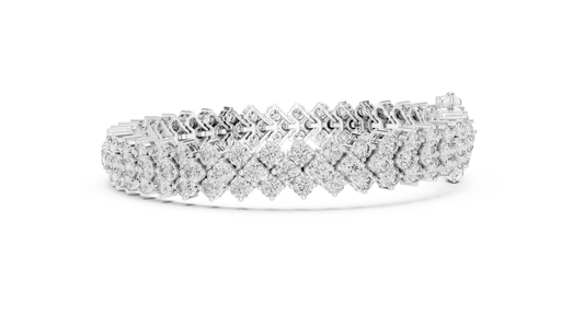 Unique Designer Bracelet high-end Jewelry. For women. Diamond. 14 Karat Gold. FBR0138.