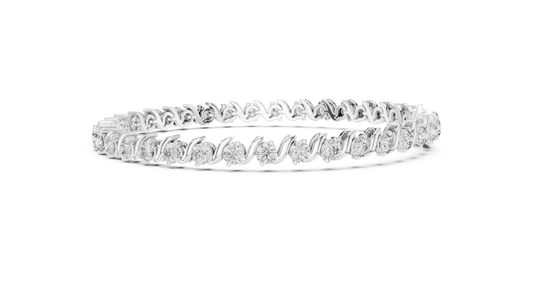 Unique Designer Bracelet high-end Jewelry. For women. Diamond. 14 Karat Gold. GLBR0003.