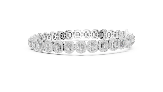 Unique Designer Bracelet high-end Jewelry. For women. Diamond. 14 Karat Gold. GLBR0006.