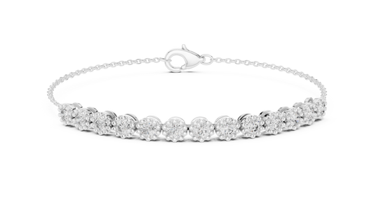 Unique Designer Bracelet high-end Jewelry. For women. Diamond. 14 Karat Gold. GLBR0008.