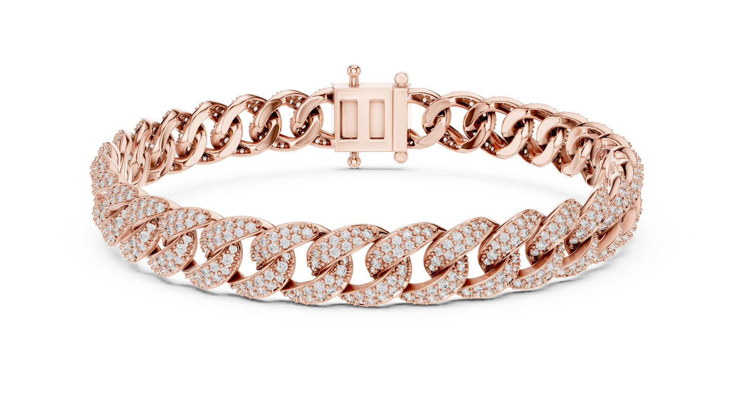 Unique Designer Bracelet high-end Jewelry. For women. Diamond. 14 Karat Gold. GLBR0116.