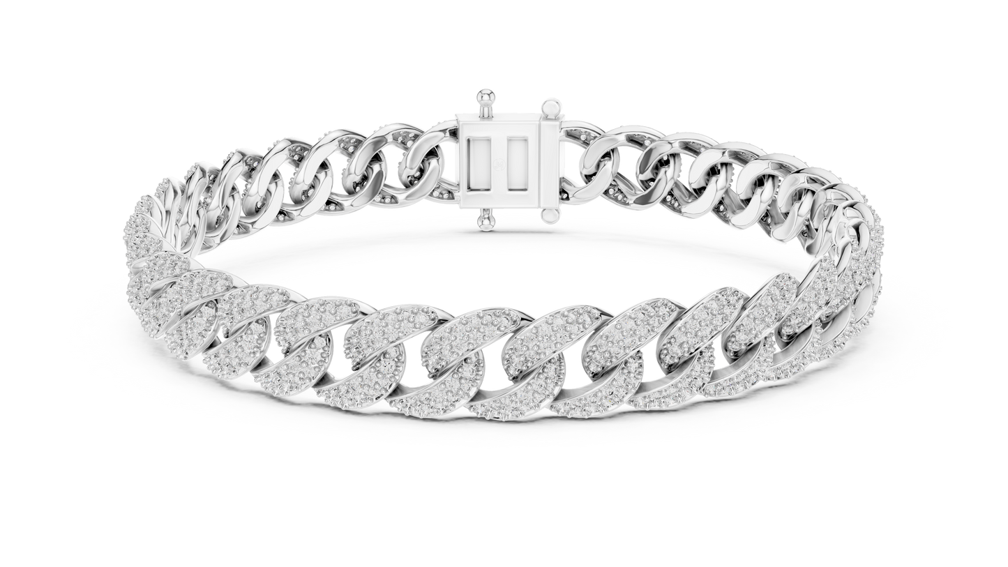 Unique Designer Bracelet high-end Jewelry. For women. Diamond. 14 Karat Gold. GLBR0116.