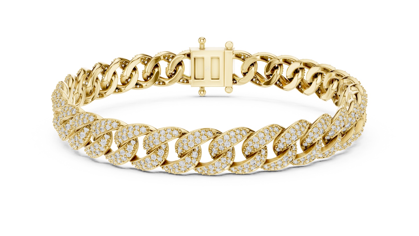 Unique Designer Bracelet high-end Jewelry. For women. Diamond. 14 Karat Gold. GLBR0116.