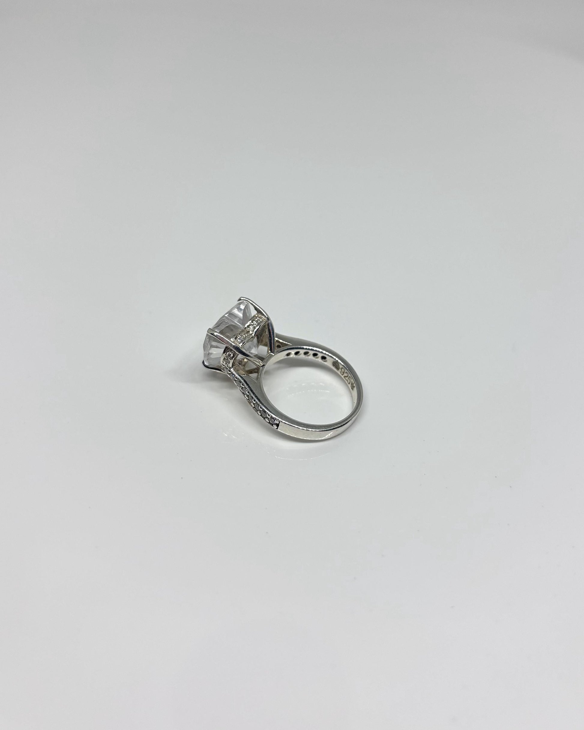 Heart shaped moissanite Statement Ring. Engagement Ring.