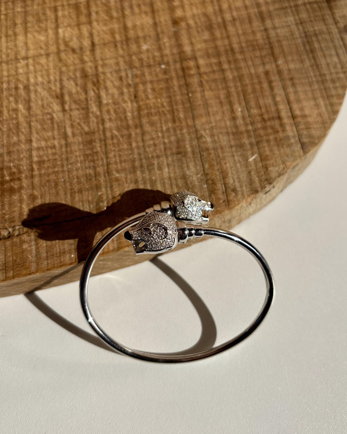 Twin panther twist bracelet for women. Fine jewelry.