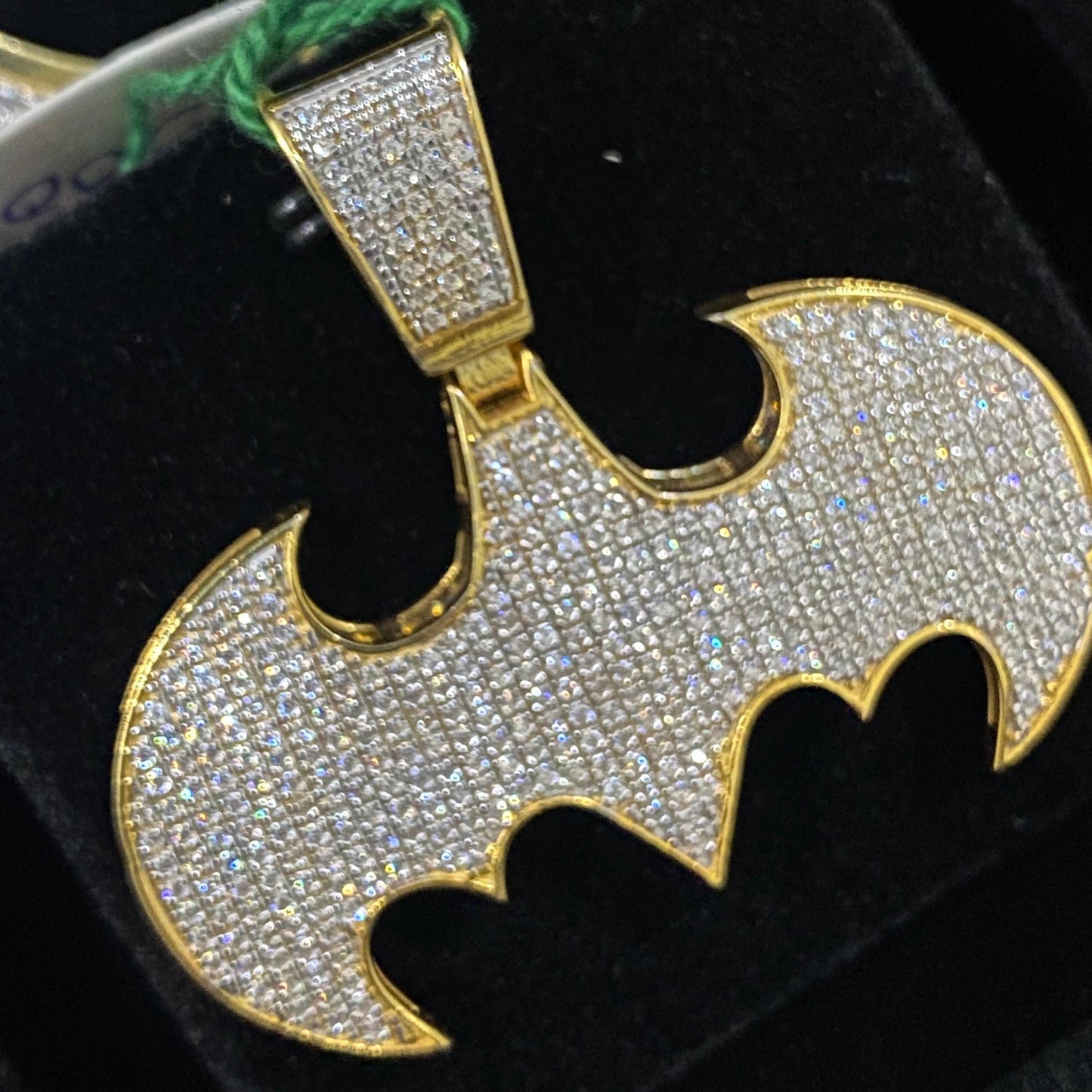 Batman Men Pendent 18K Yellow Gold Plated Hip Hop Halloween pendant. Iced pendants. Diamond Jewelry. Gold Jewelry.