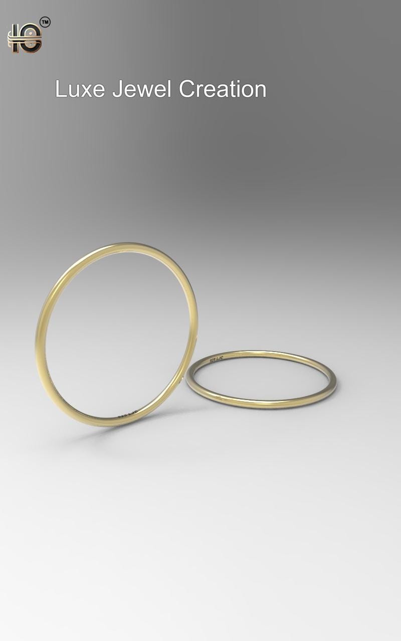 18Karat women's stackable ring, Non tarnish, Dainty 1mm 925 Ring.