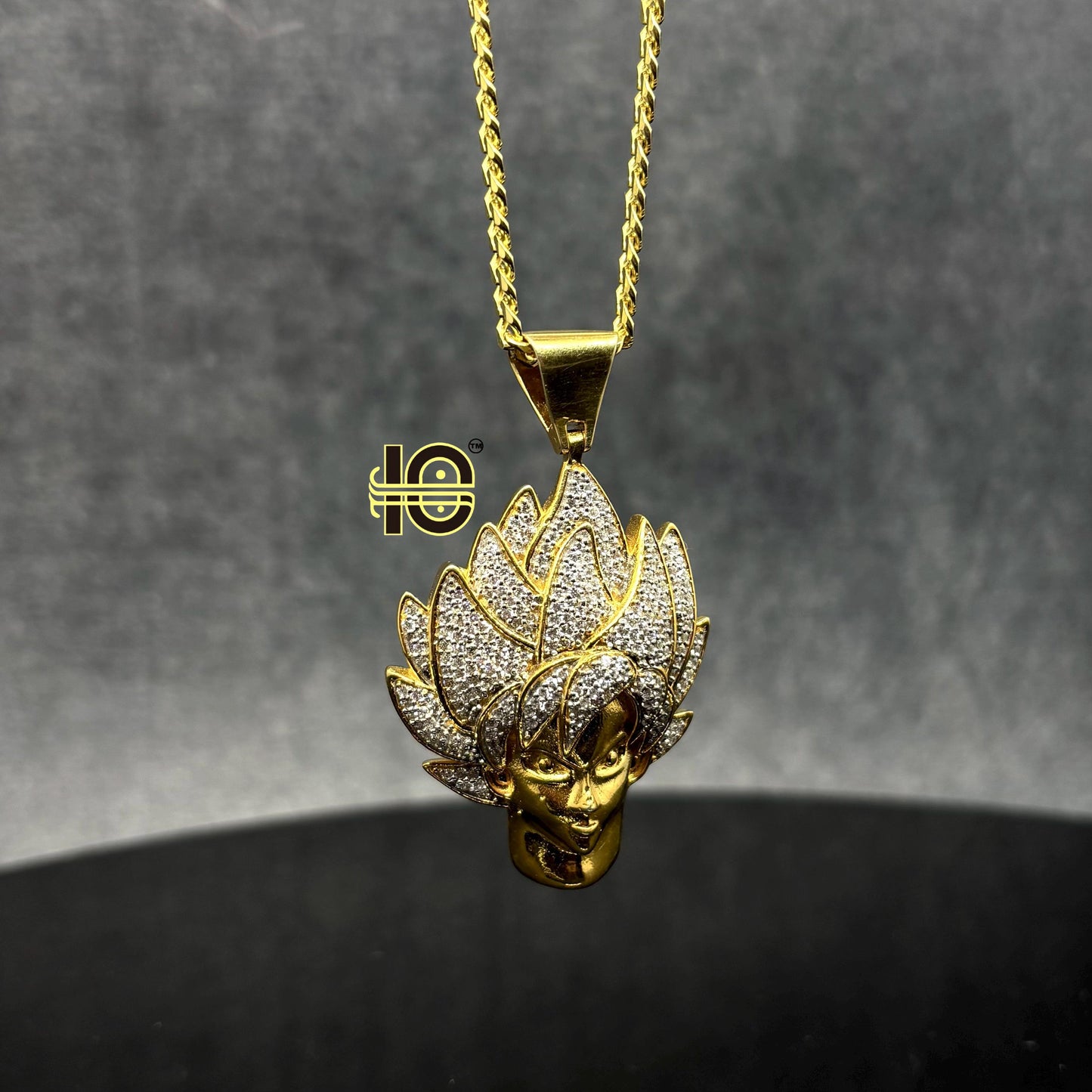 Goku Pendant I Iced moissanite pendant I Hip Hop pendant jewelry I Silver 925 I Moissanite I 18 karat Pure Gold Plated I