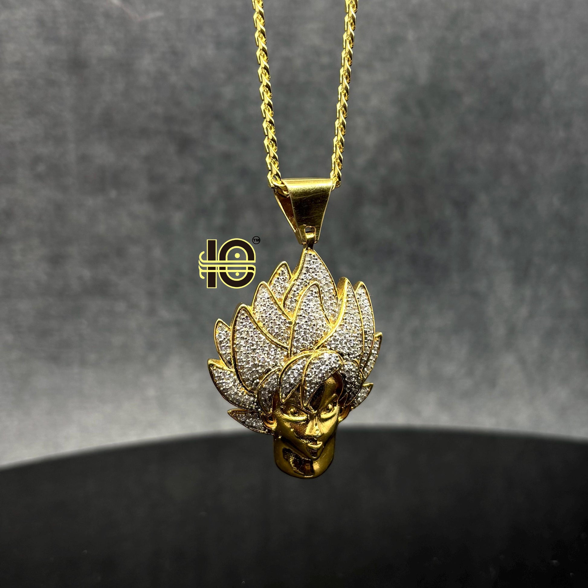 Goku Pendant I Iced moissanite pendant I Hip Hop pendant jewelry I Silver 925 I Moissanite I 18 karat Pure Gold Plated I