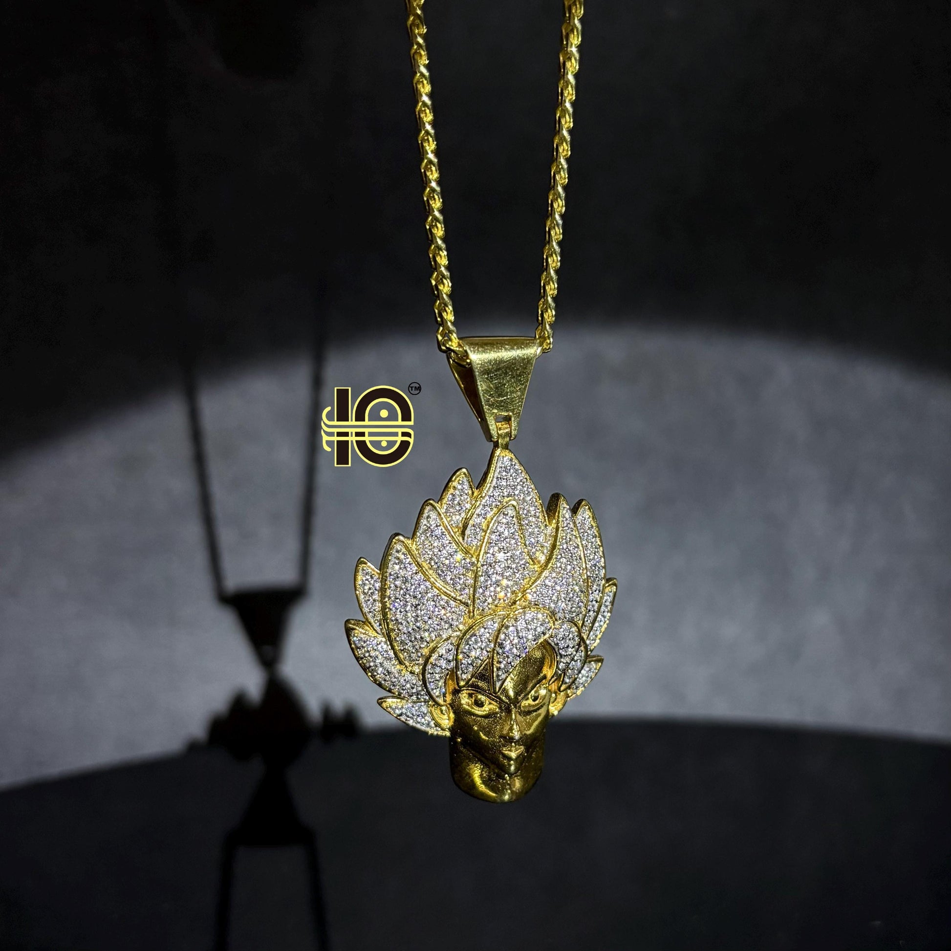 Goku Pendant I Iced moissanite pendant I Hip Hop pendant jewelry I Silver 925 I Moissanite I 18 karat Pure Gold Plated I