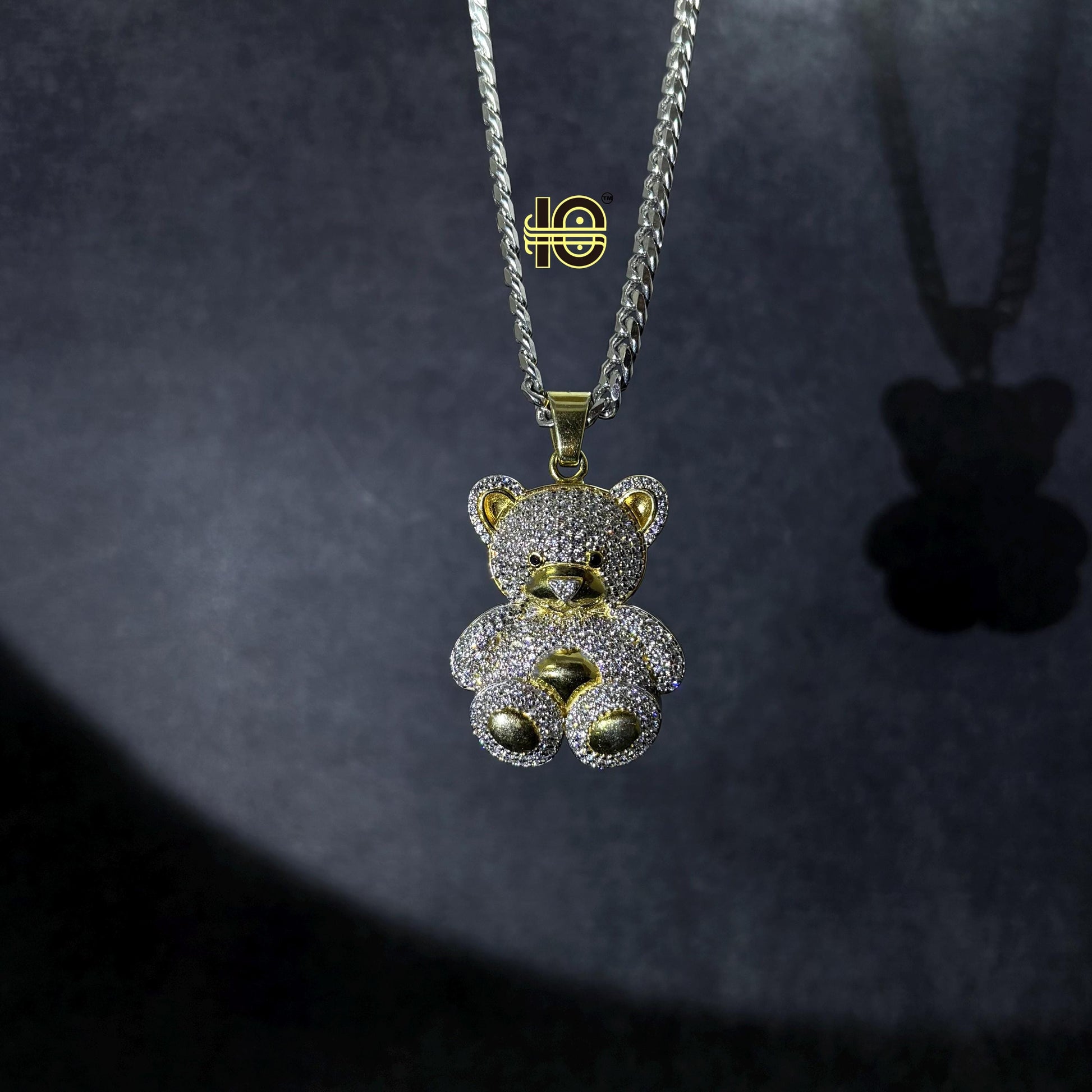 Teddy Pendant I Iced moissanite pendant I Hip Hop pendant jewelry I Silver 925 I Moissanite I 18 karat Pure Gold Plated I