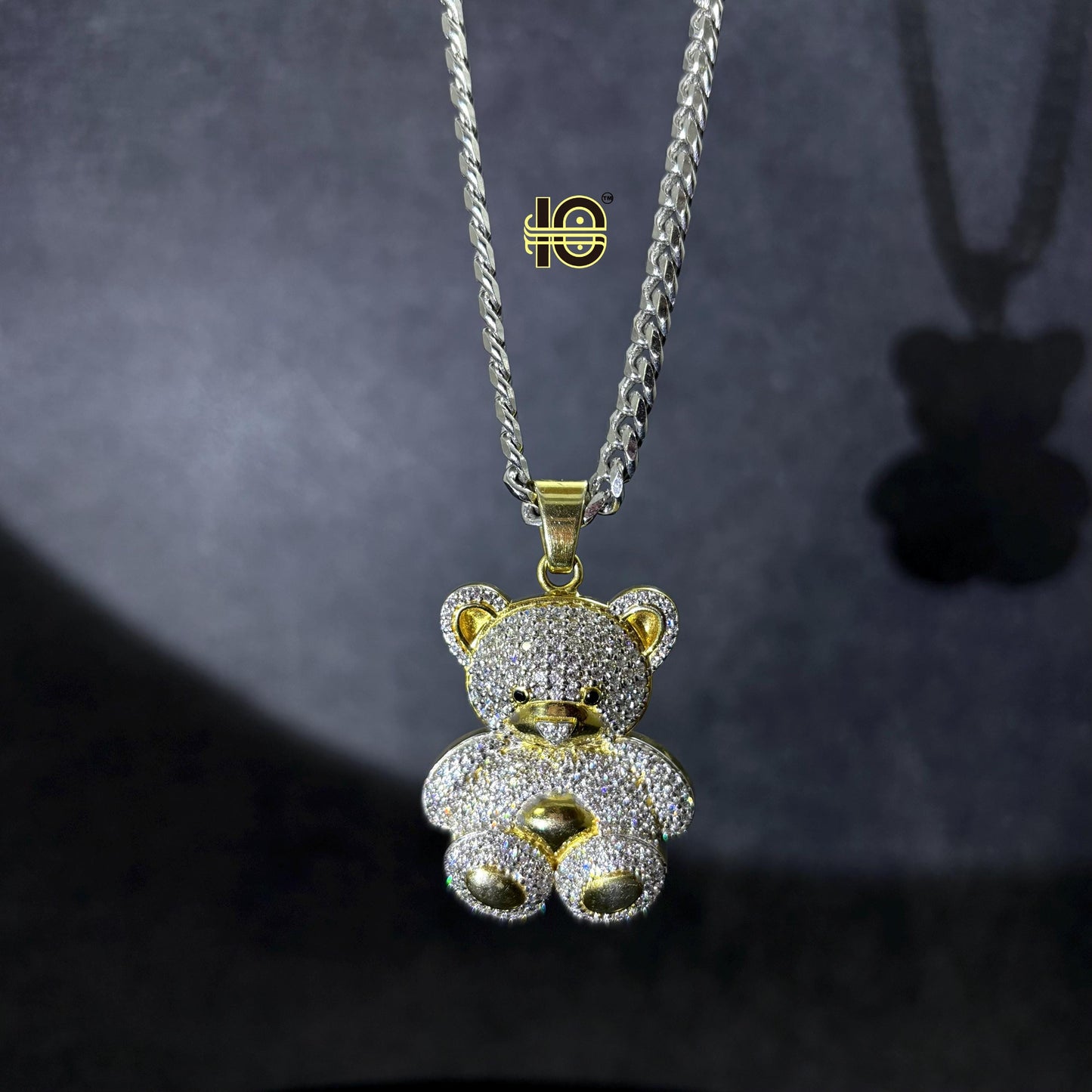 Teddy Pendant I Iced moissanite pendant I Hip Hop pendant jewelry I Silver 925 I Moissanite I 18 karat Pure Gold Plated I