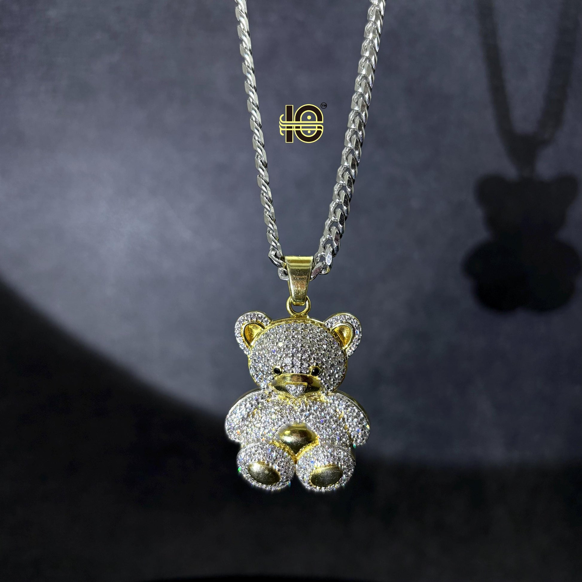 Teddy Pendant I Iced moissanite pendant I Hip Hop pendant jewelry I Silver 925 I Moissanite I 18 karat Pure Gold Plated I