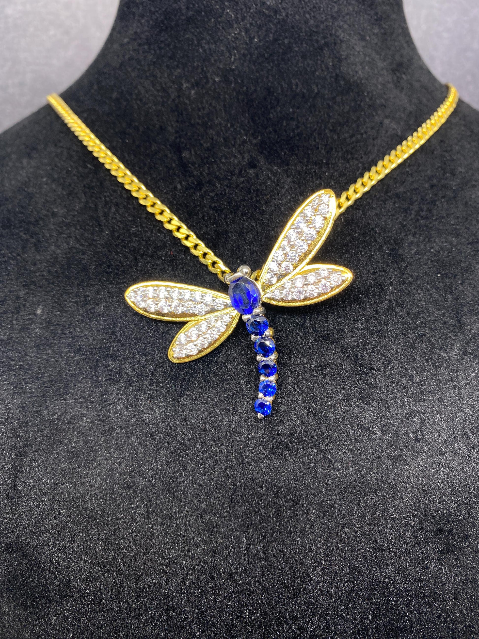 Dragon Fly Pendant I Iced moissanite pendant I Hip Hop pendant jewelry I Silver 925 I Moissanite I 18 karat Pure Gold Plated I