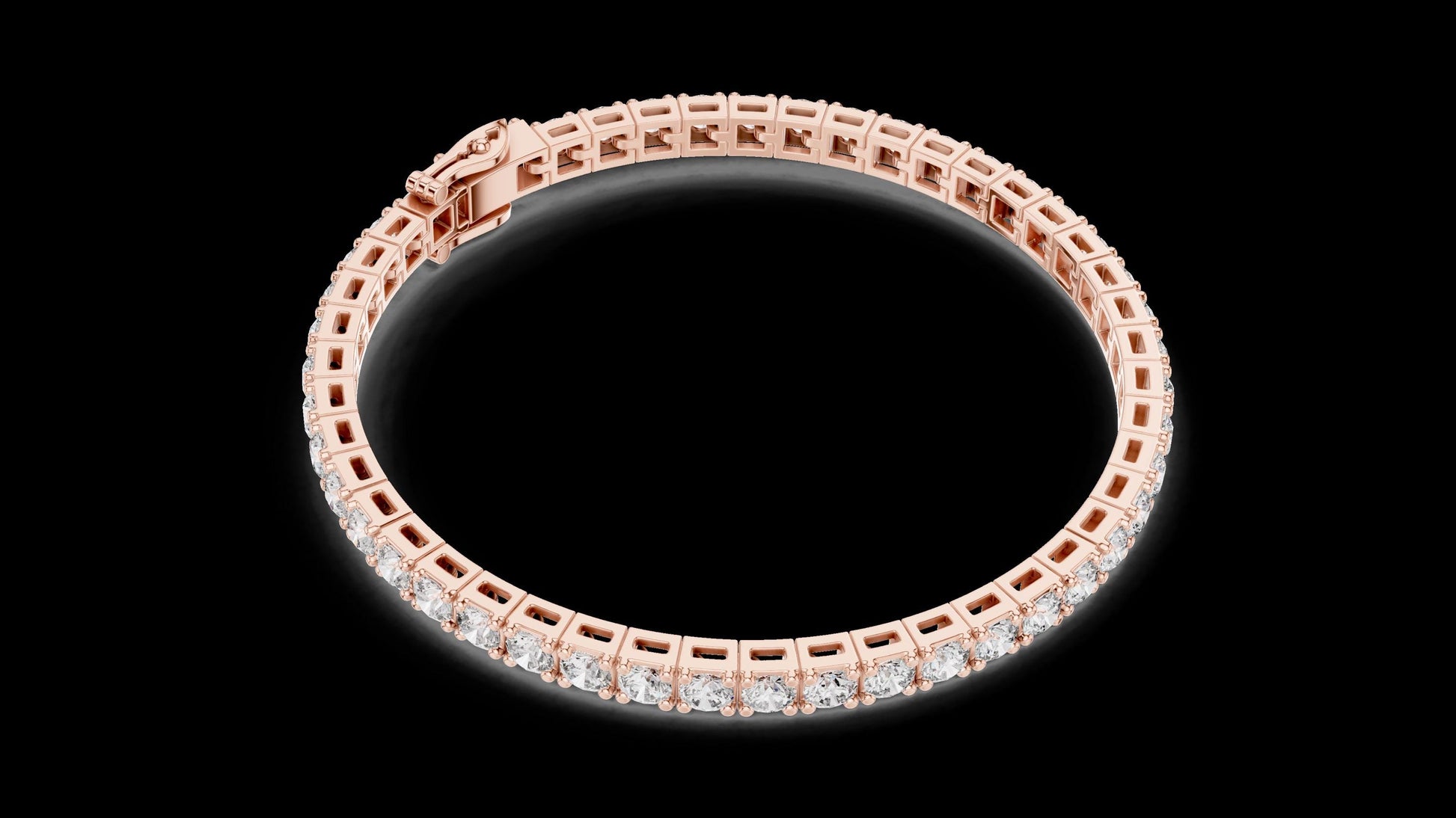 Unique Designer Tennis bracelet. Women's bracelet. High End Jewelry. Gold. Diamond.