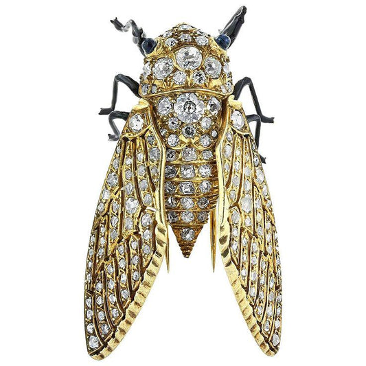 2.5ct Natural Diamond 925 Sterling Silver Bee Brooch