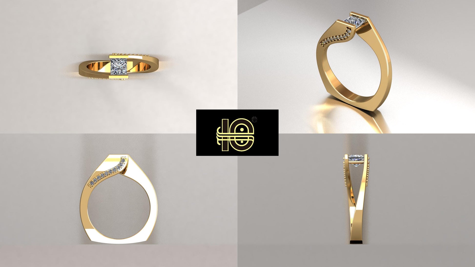 Men's Statement ring G002, High-End Jewelry. Gold Ring. Diamond Ring.