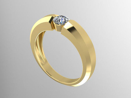 Men's Statement ring G005, High-End Jewelry. Gold Ring. Diamond Ring.