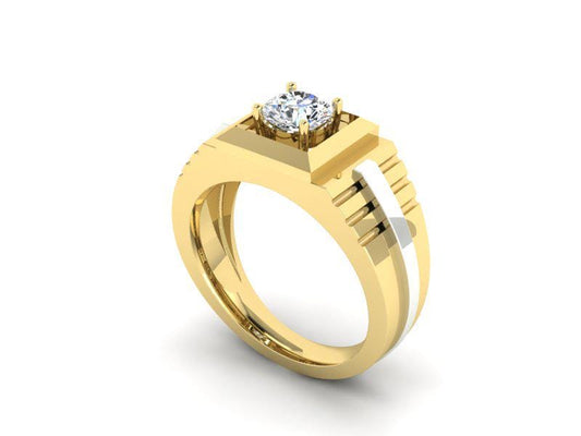 Men's Statement ring G007, High-End Jewelry. Gold Ring. Diamond Ring.