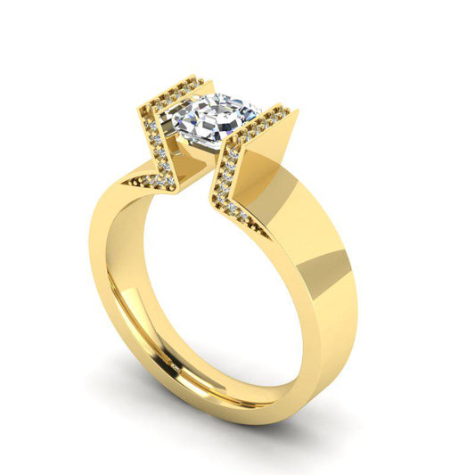 Statement ring G011, High-End Jewelry. Gold Ring. Diamond Ring. Men. Women.