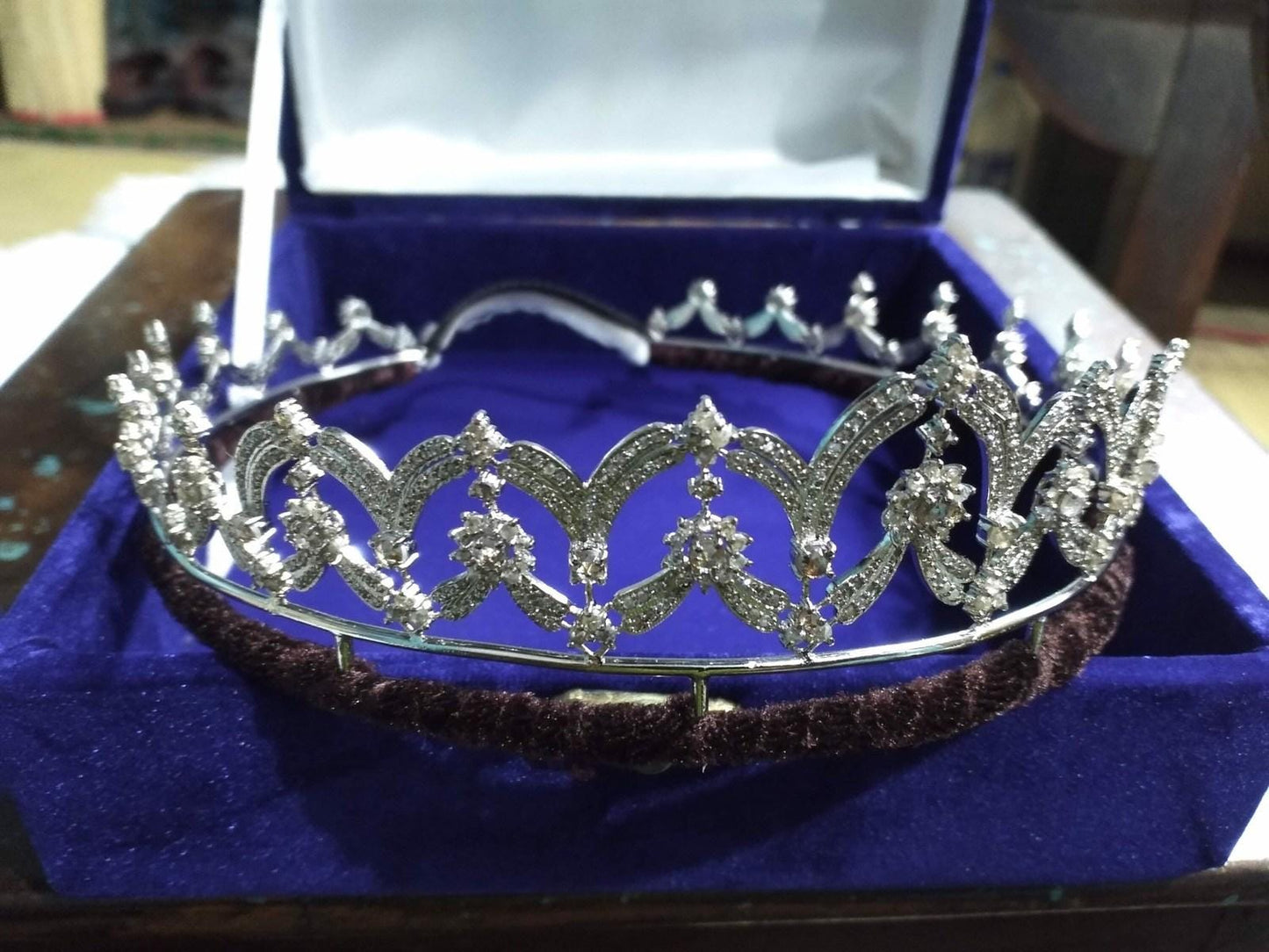 Tiara- 35ct Natural Diamond 925 Sterling Silver Headband