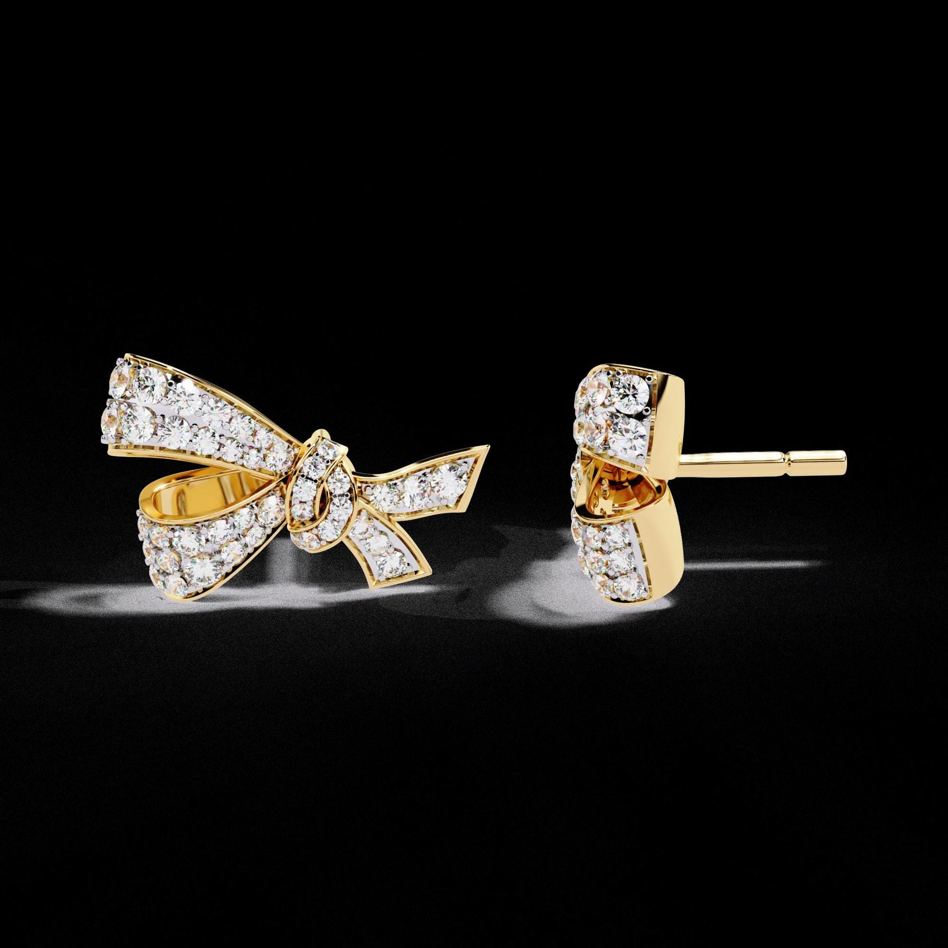 Fine jewelry Earrings. Gold earring. Abstract Style earrings.
