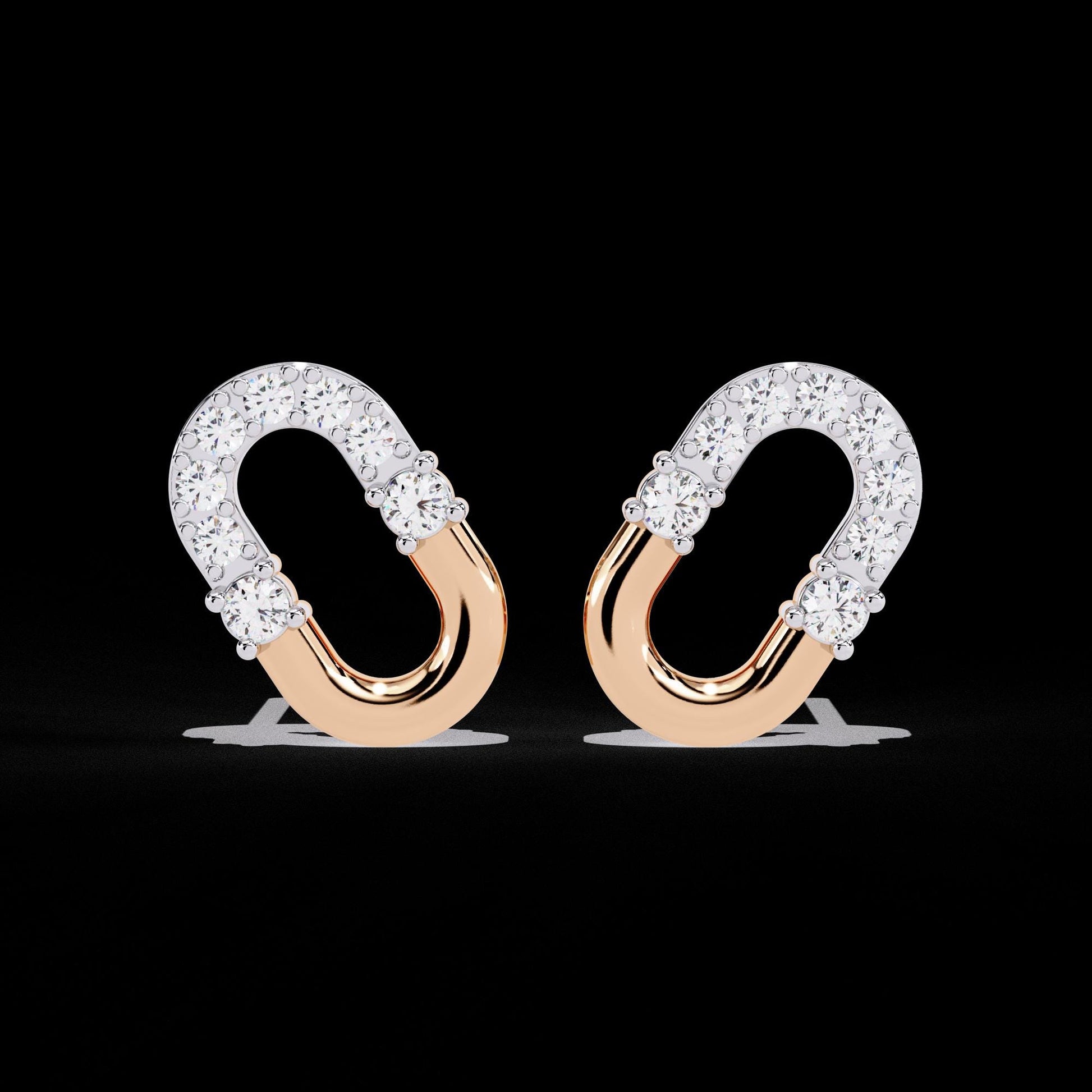 Fine jewelry Earrings. Gold earring. Abstract Style earrings.