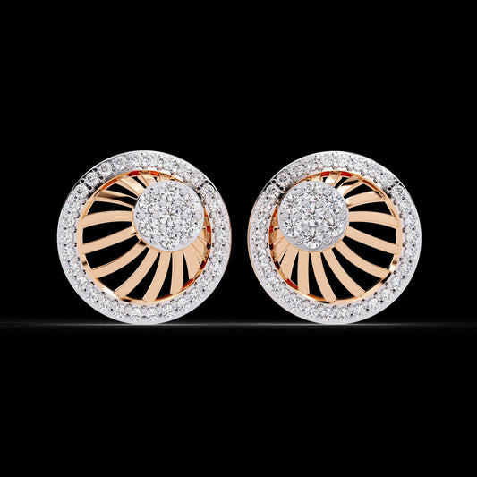 Fine jewelry Earrings. Gold earring. Abstract Style earrings.