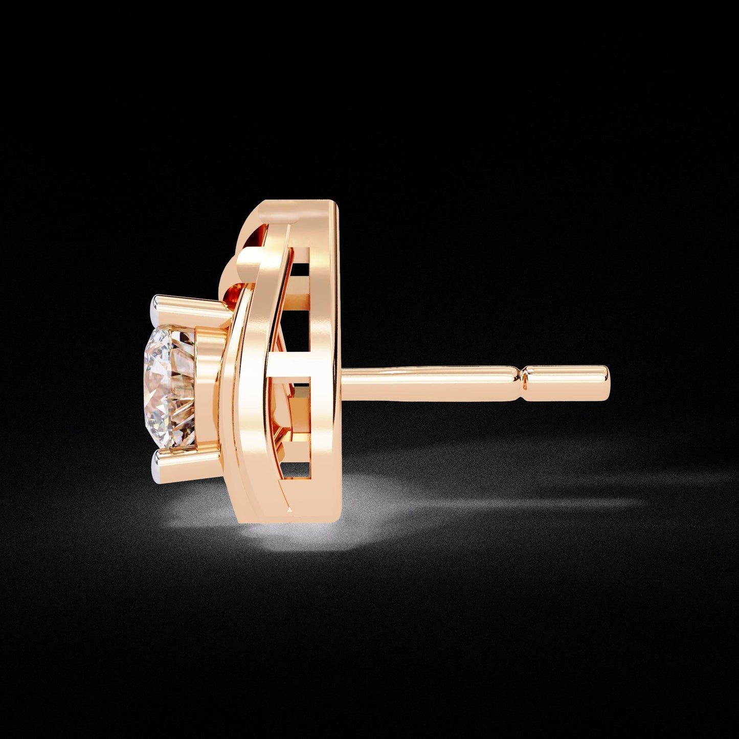 Fine jewelry Earrings. Gold earring. Abstract Style earrings.