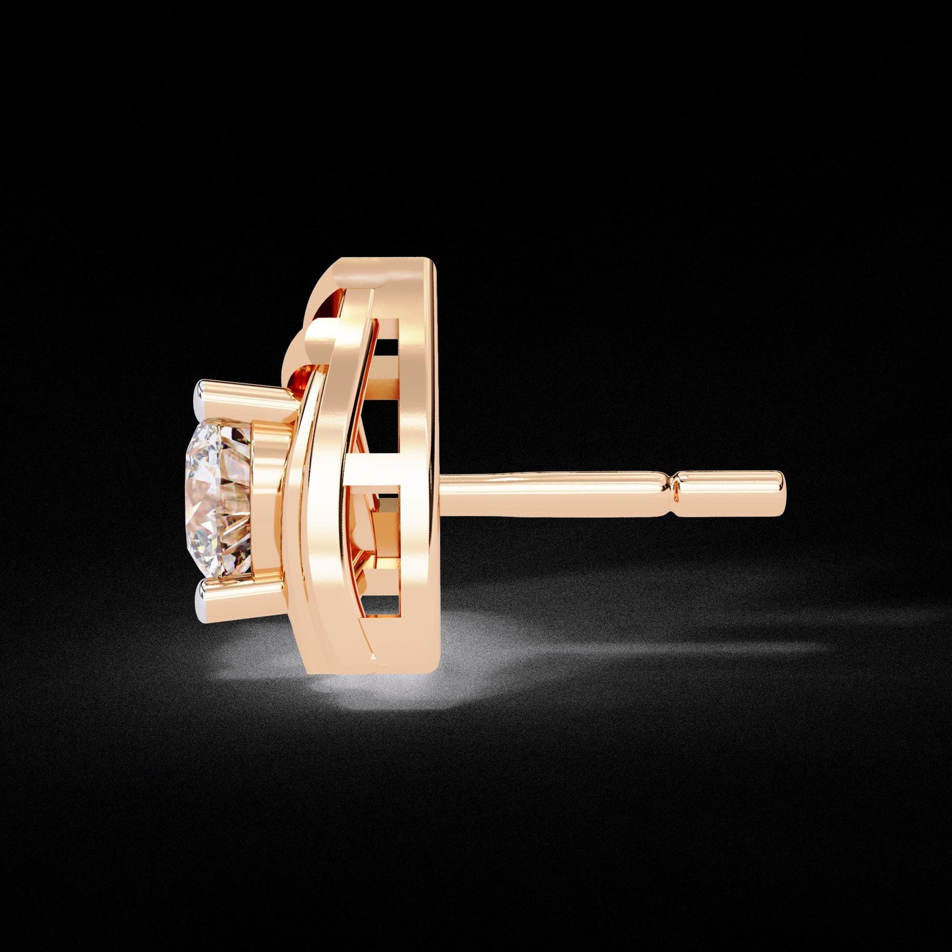 Fine jewelry Earrings. Gold earring. Abstract Style earrings.