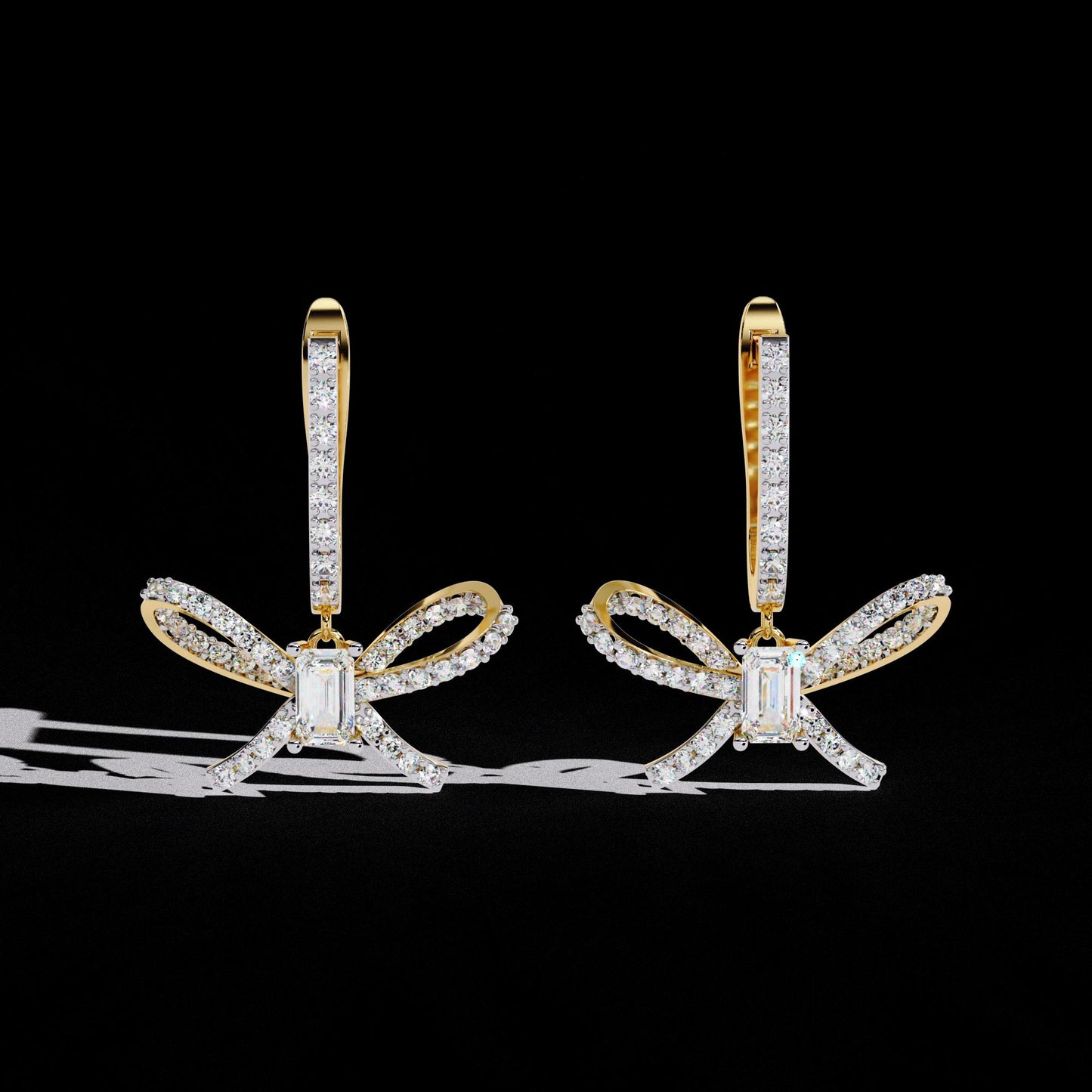 Fine jewelry Earrings. Gold earring. Abstract Style earrings.