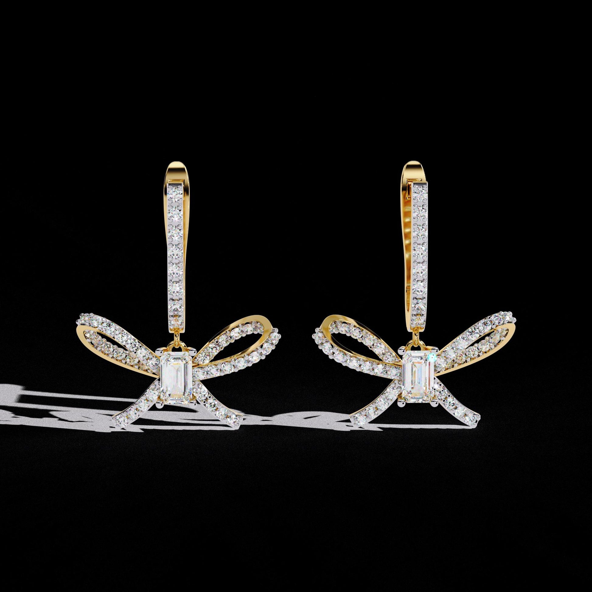 Fine jewelry Earrings. Gold earring. Abstract Style earrings.