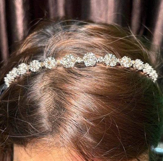 Tiara- 9ct Natural Diamond 925 Sterling Silver Headband