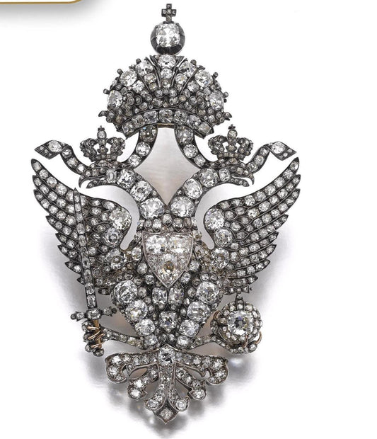 Eagle Fighter 12ct Natural Rose Cut Diamond 925 Sterling Silver Brooch