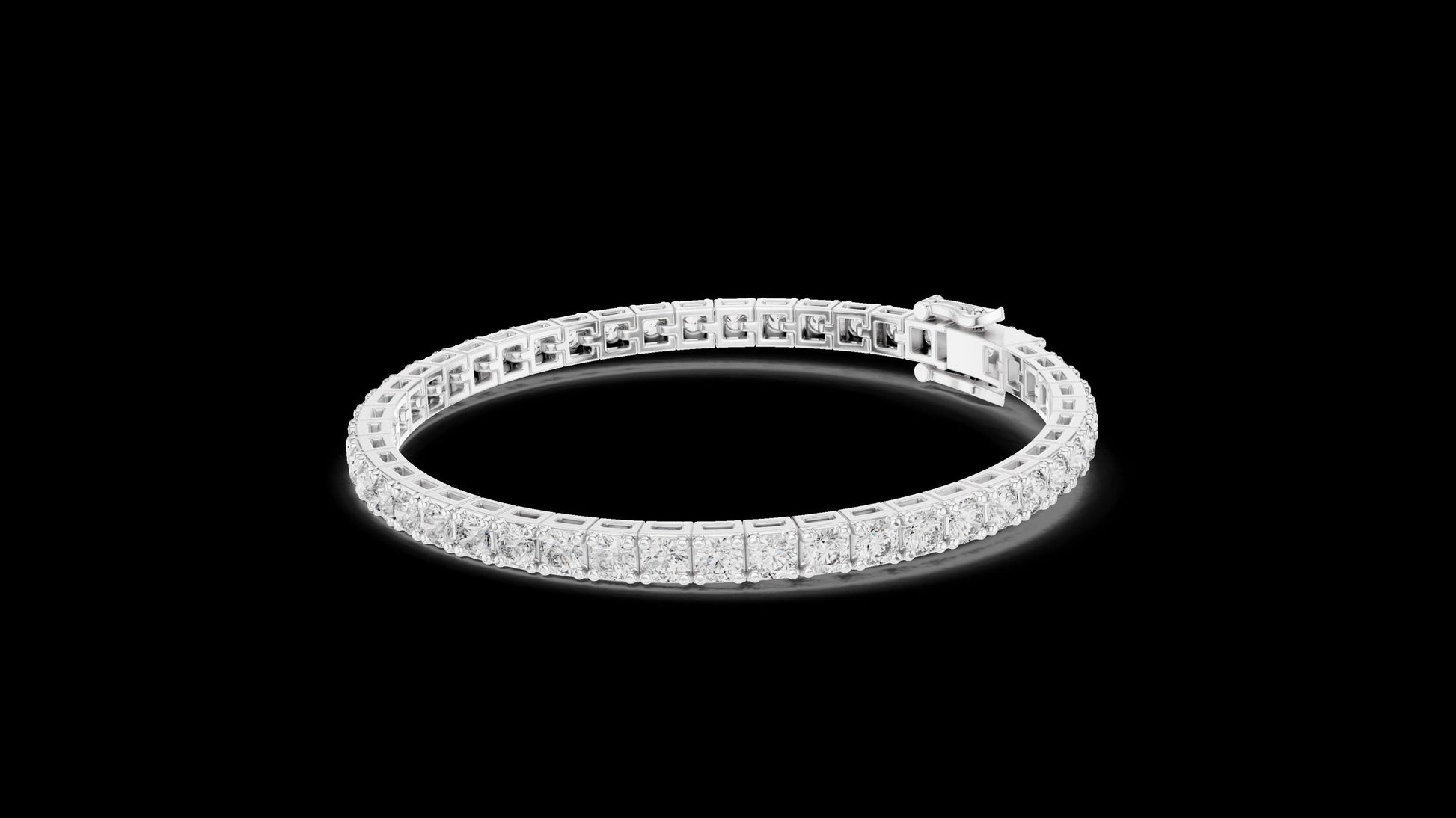 Unique Designer Tennis bracelet. Women's bracelet. High End Jewelry. Gold. Diamond. FBR00294.