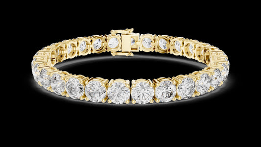 Unique Designer Tennis bracelet. Women's bracelet. High End Jewelry. Gold. Diamond. FBR00952.