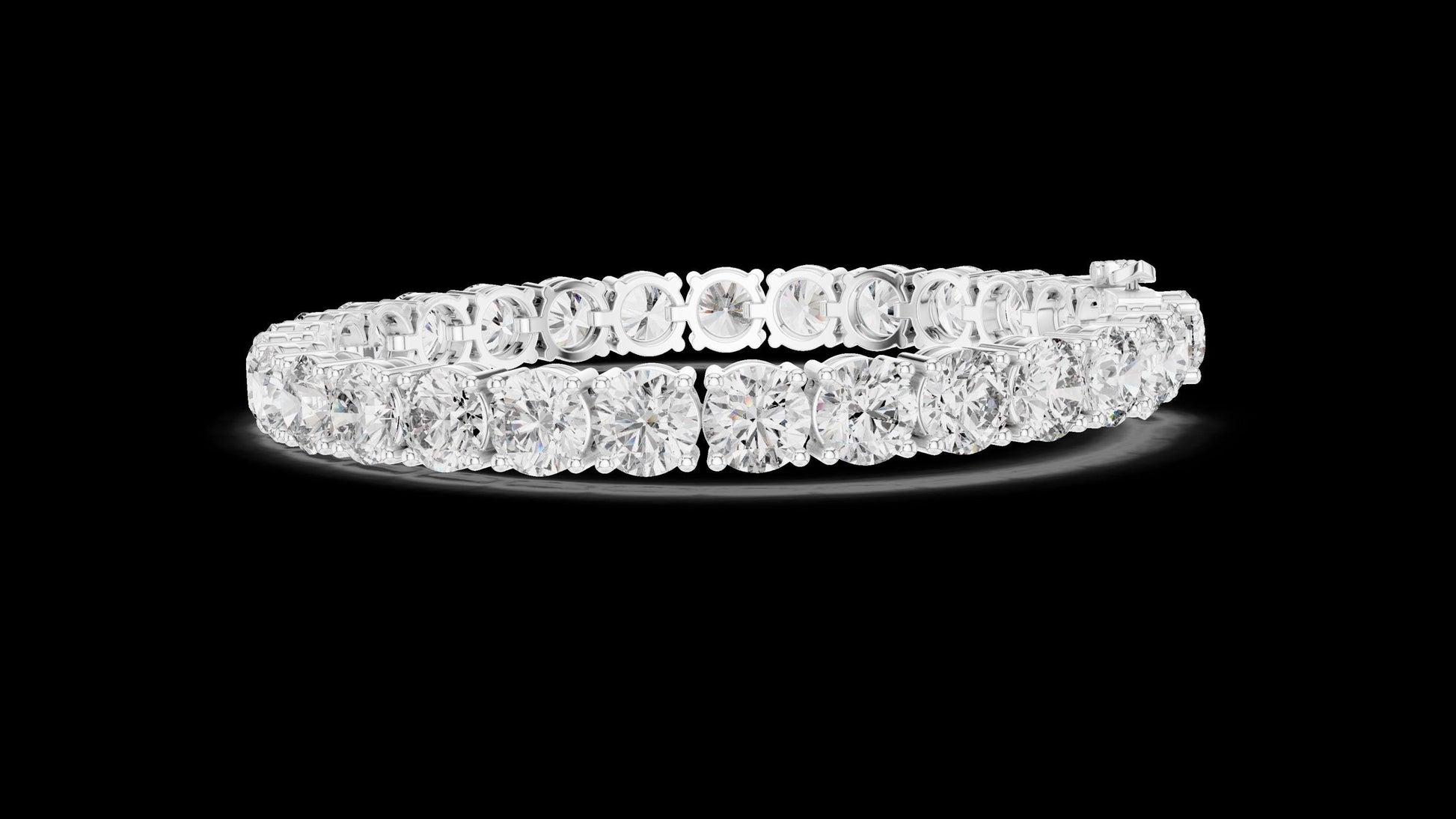 Unique Designer Tennis bracelet. Women's bracelet. High End Jewelry. Gold. Diamond. FBR00952.