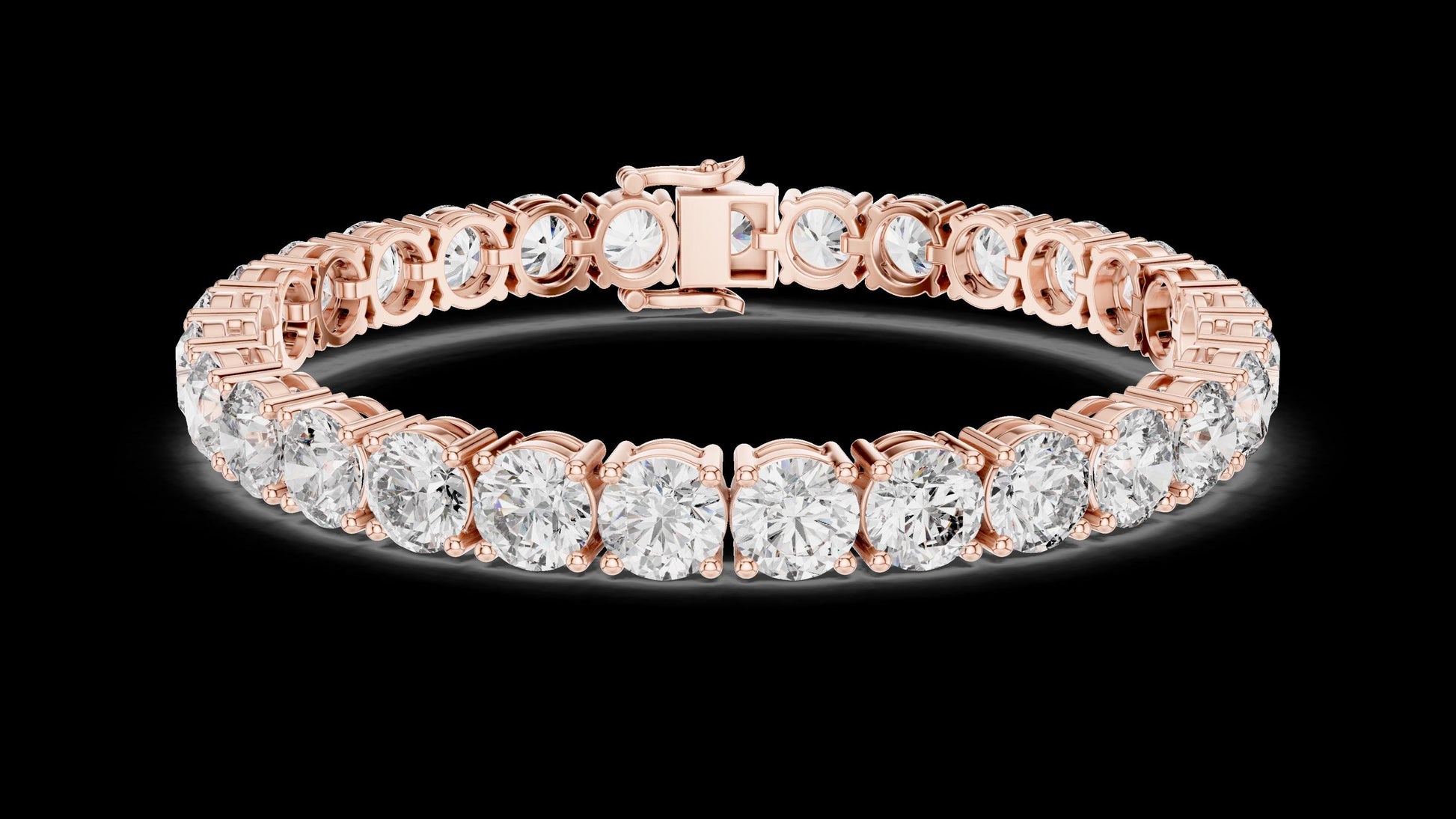 Unique Designer Tennis bracelet. Women's bracelet. High End Jewelry. Gold. Diamond. FBR00952.