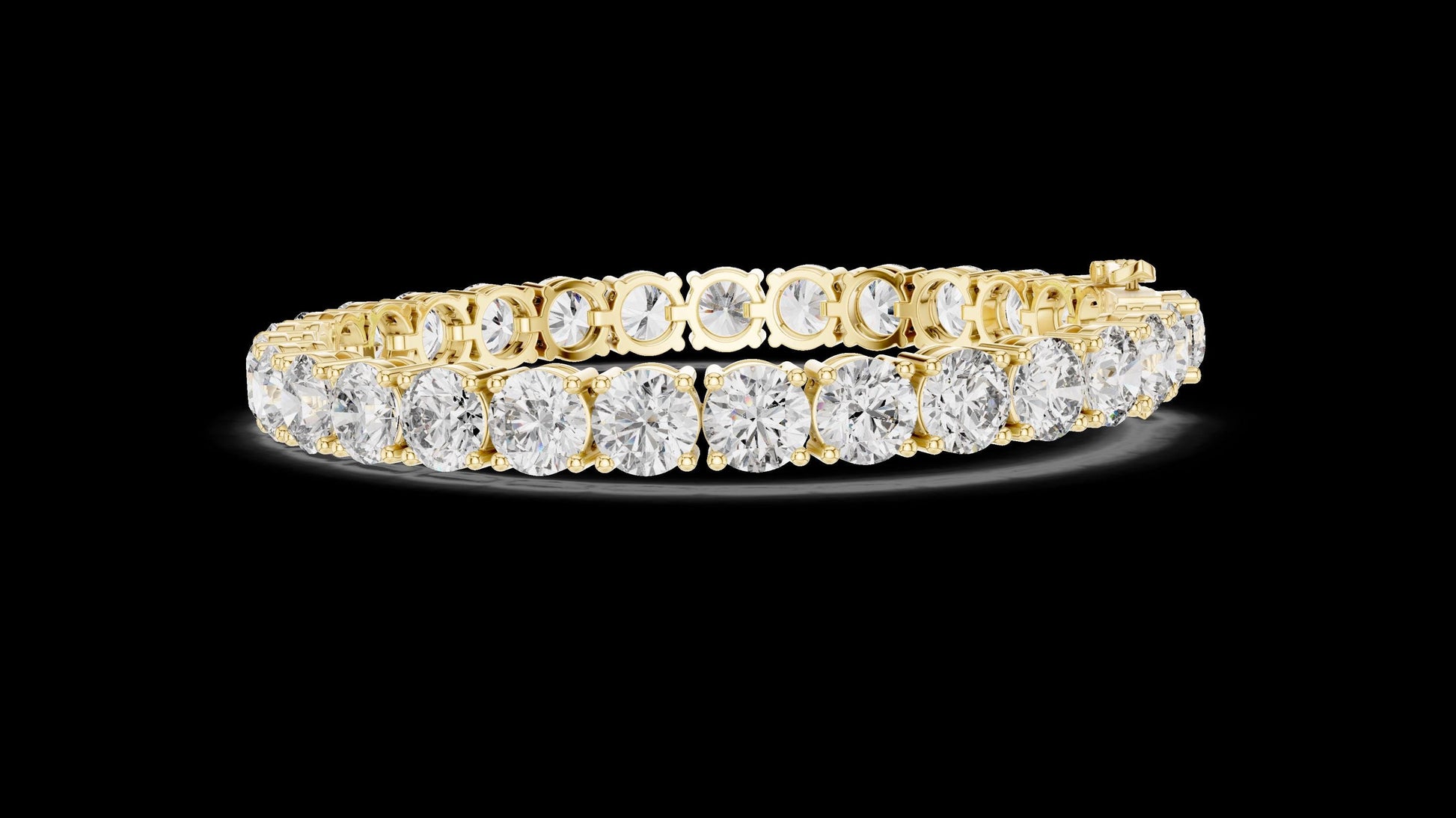 Unique Designer Tennis bracelet. Women's bracelet. High End Jewelry. Gold. Diamond. FBR00952.