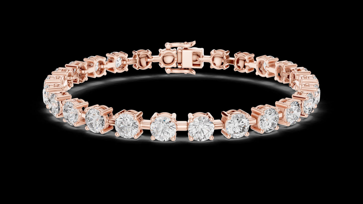 Unique Designer Tennis bracelet. Women's bracelet. High End Jewelry. Gold. Diamond. FBR0263.