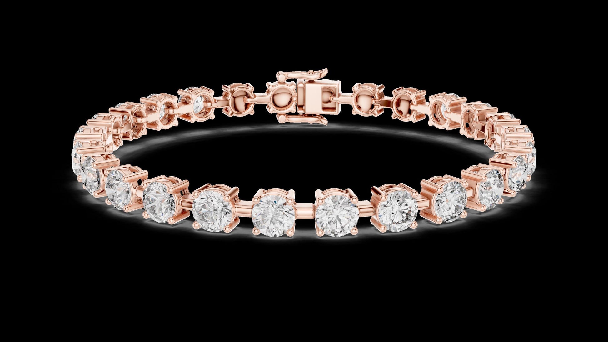 Unique Designer Tennis bracelet. Women's bracelet. High End Jewelry. Gold. Diamond. FBR0263.
